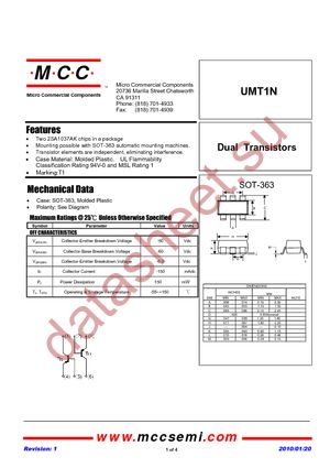 UMT1N-TP datasheet  